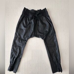 Designer- Limited Edition- Chic Black Kids Faux Leather Pants-NWOT